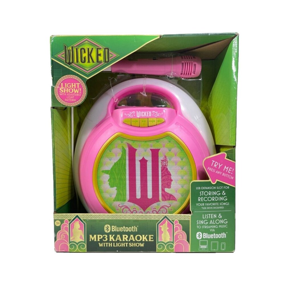 WICKED Bluetooth MP3 Karaoke Machine With Light Show